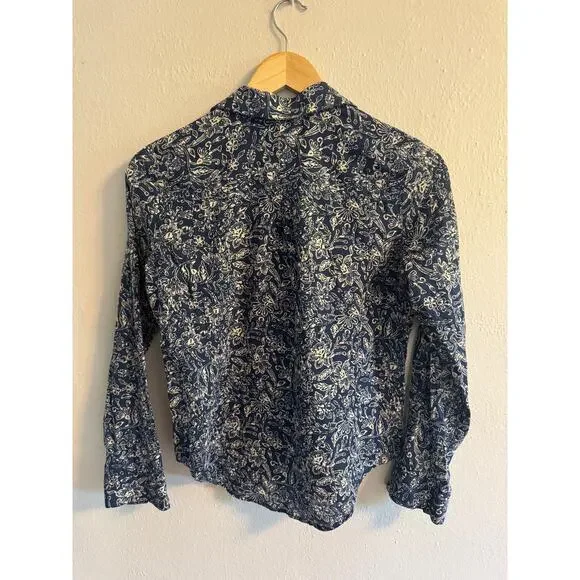 Maeve blue and cream button down - Picture 6 of 6